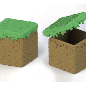 Bloco Terra e relva Minecraft 3D – Cofre