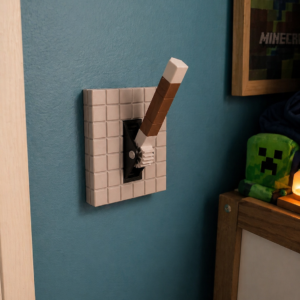 Interruptor Gamer 3D Minecraft